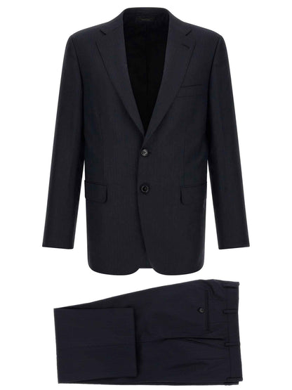 Blue Wool Two-Piece Suit