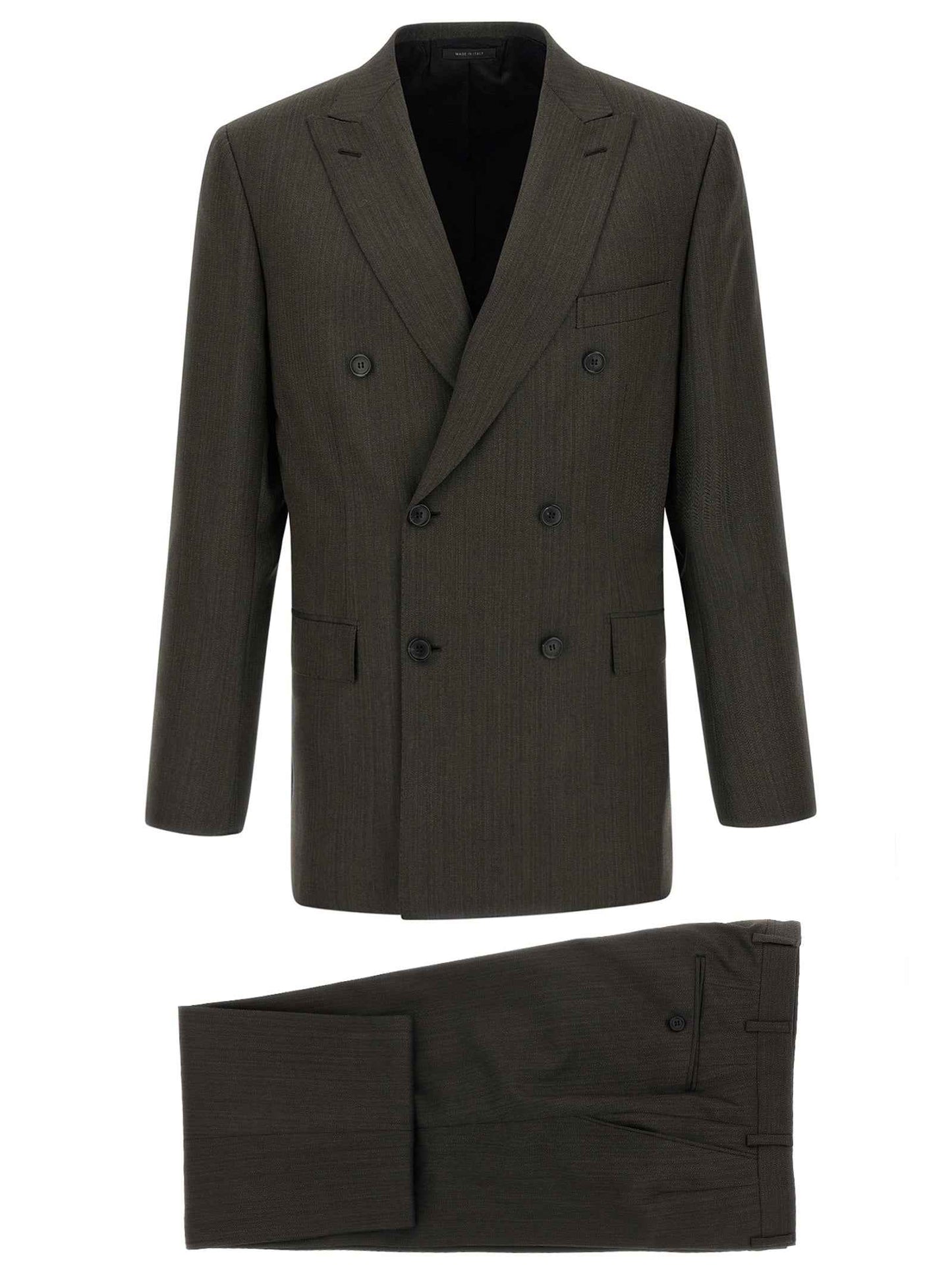 Brown Wool Two-Piece Suit