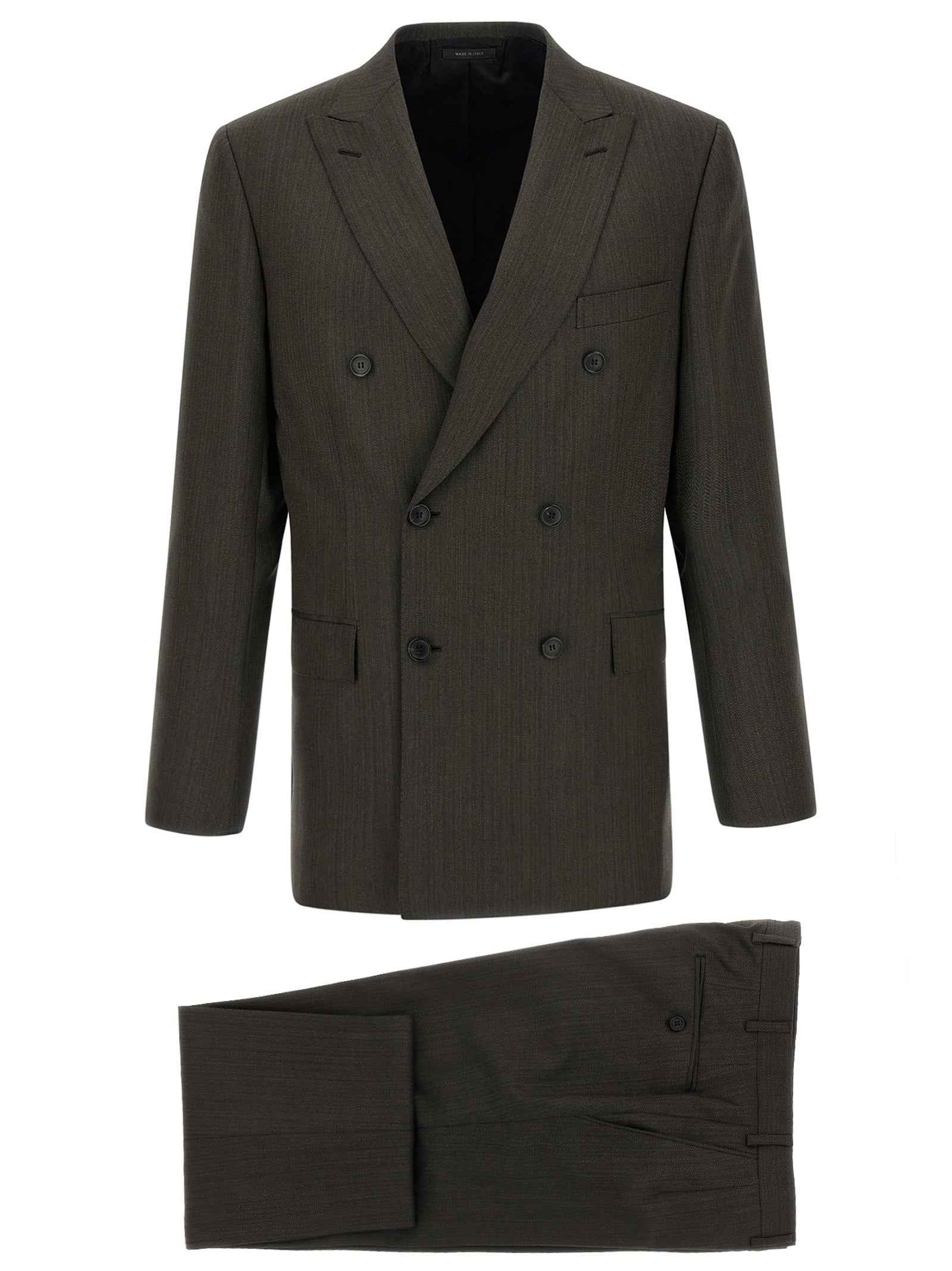 Brown Wool Two-Piece Suit