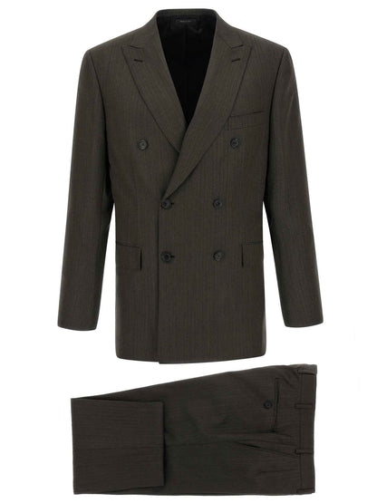Brown Wool Two-Piece Suit