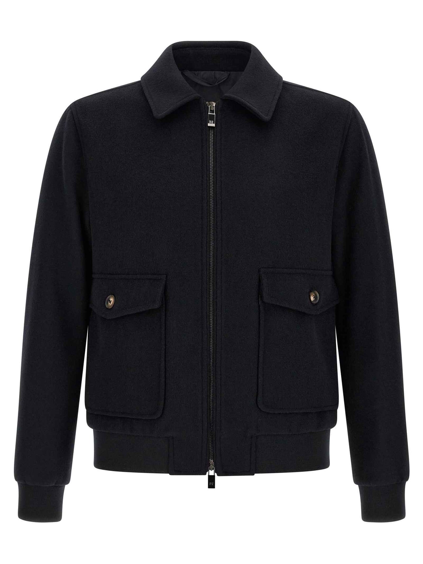 Black Wool Bomber