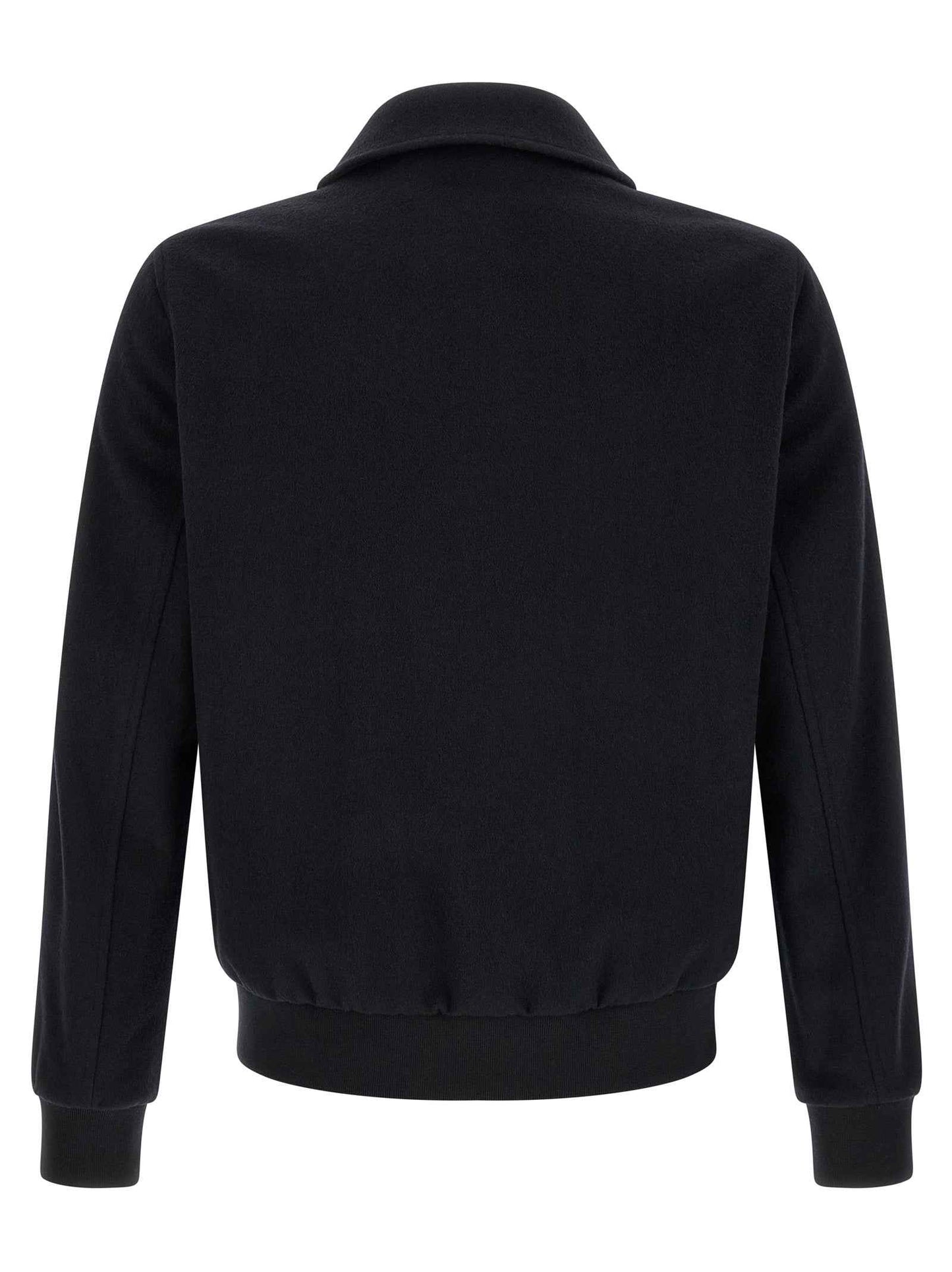 Black Wool Bomber