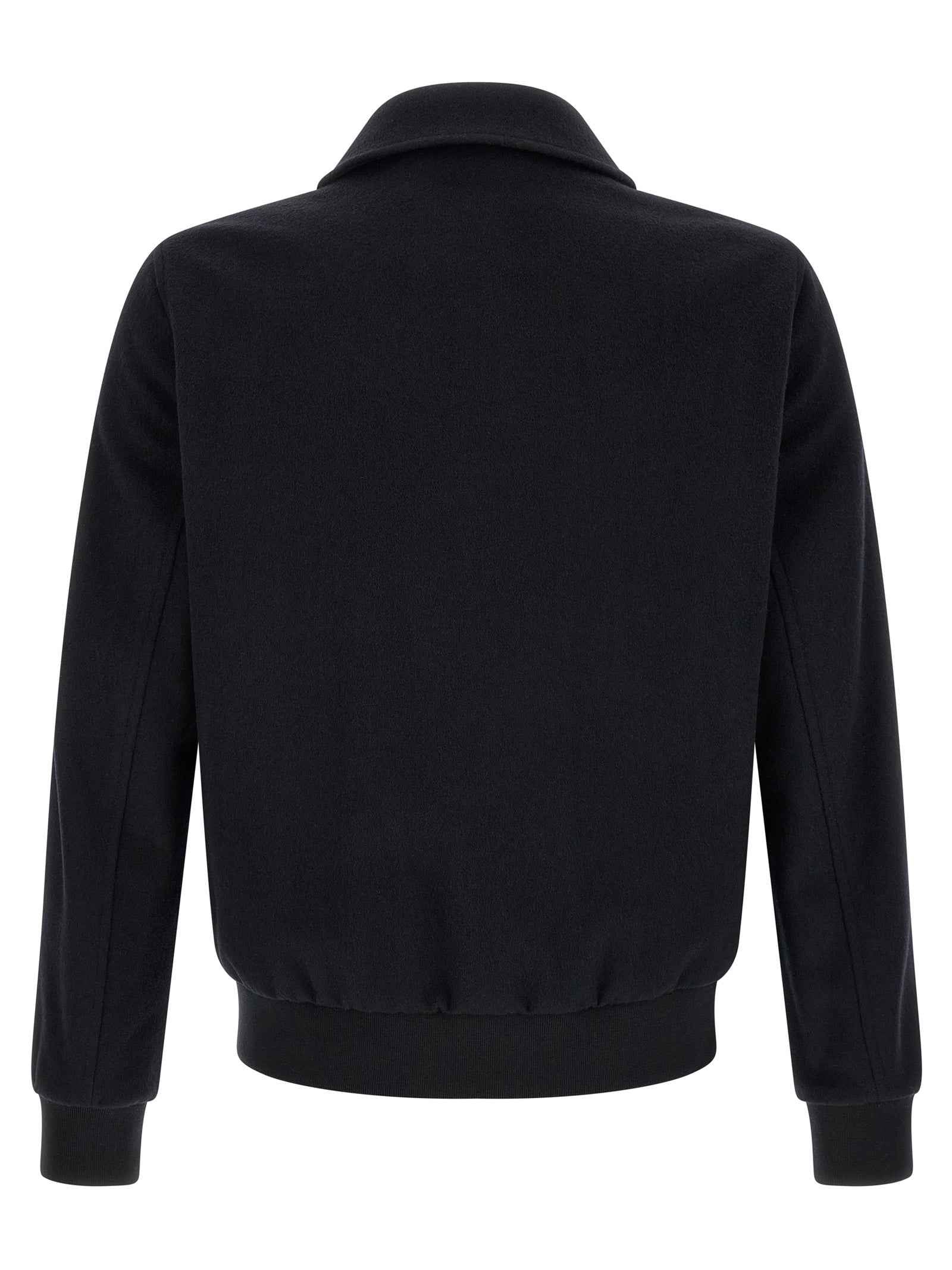 Black Wool Bomber