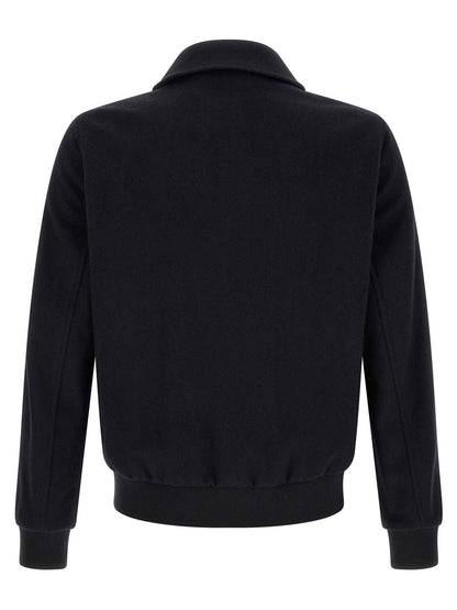 Black Wool Bomber