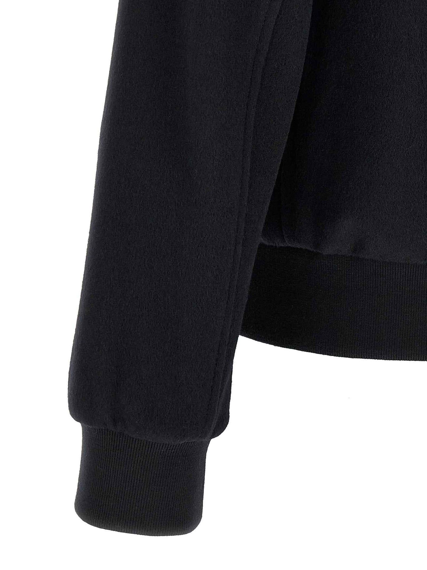 Black Wool Bomber