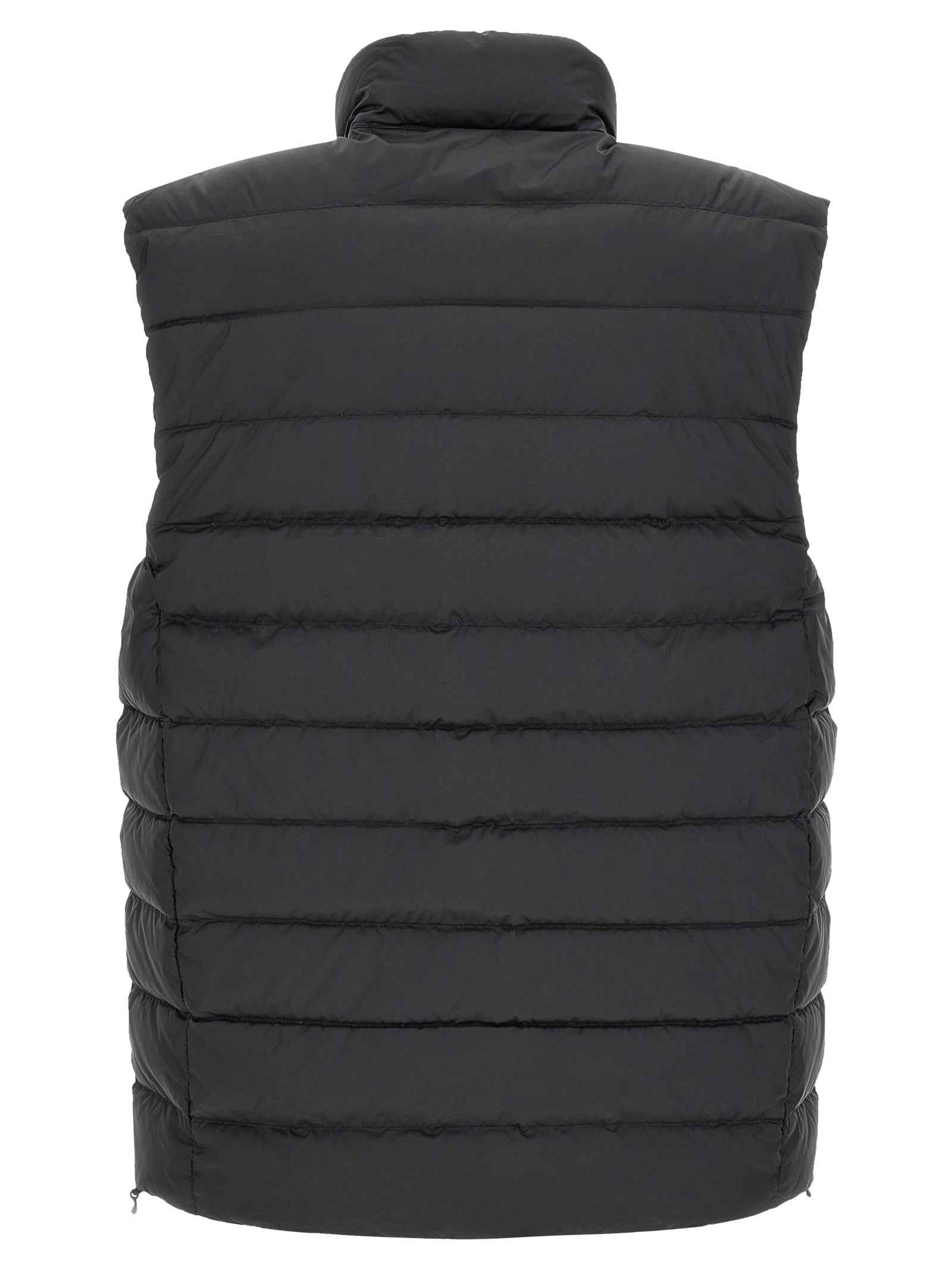 Black Polyester Sleeveless Jacket