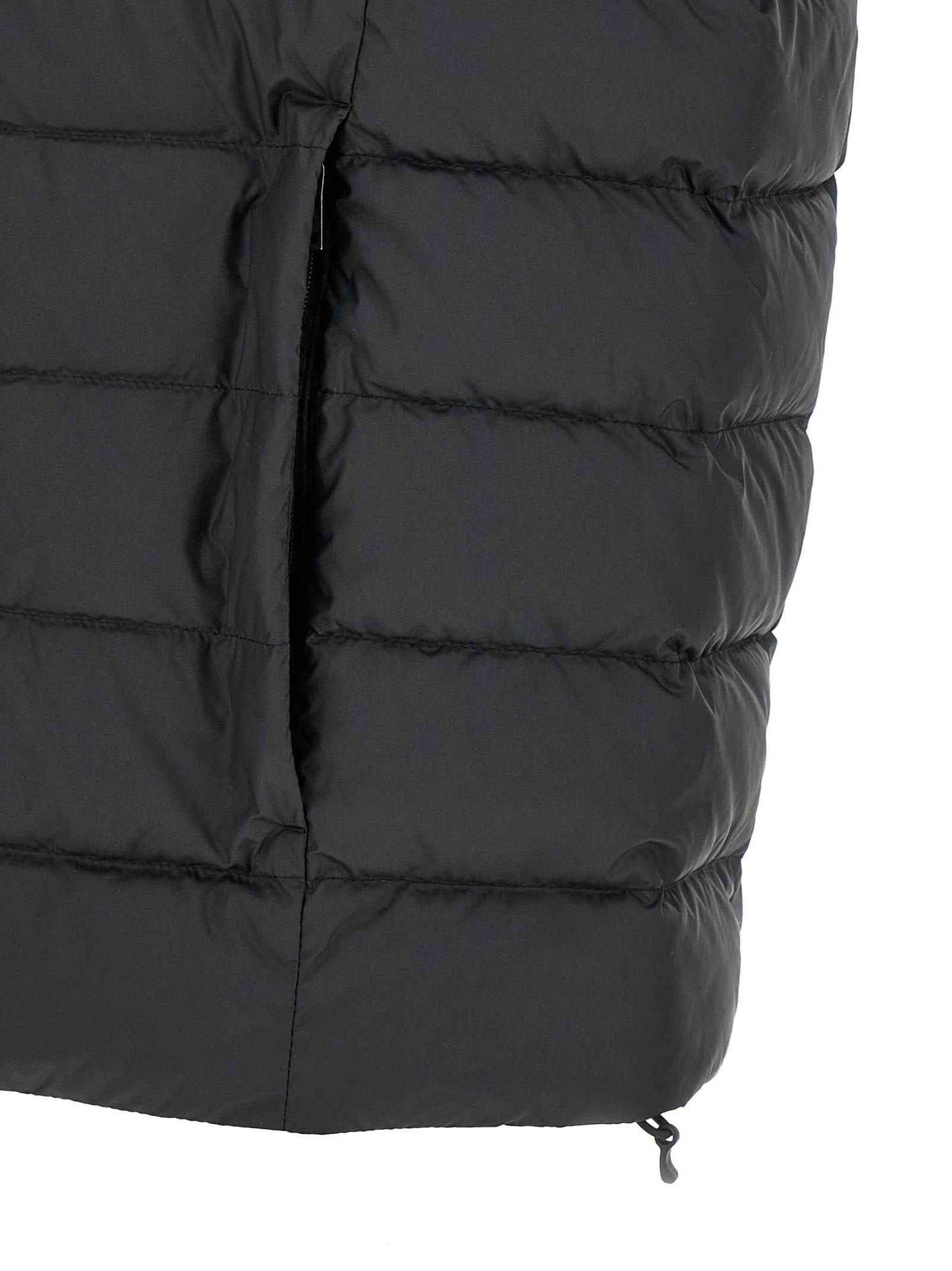 Black Polyester Sleeveless Jacket