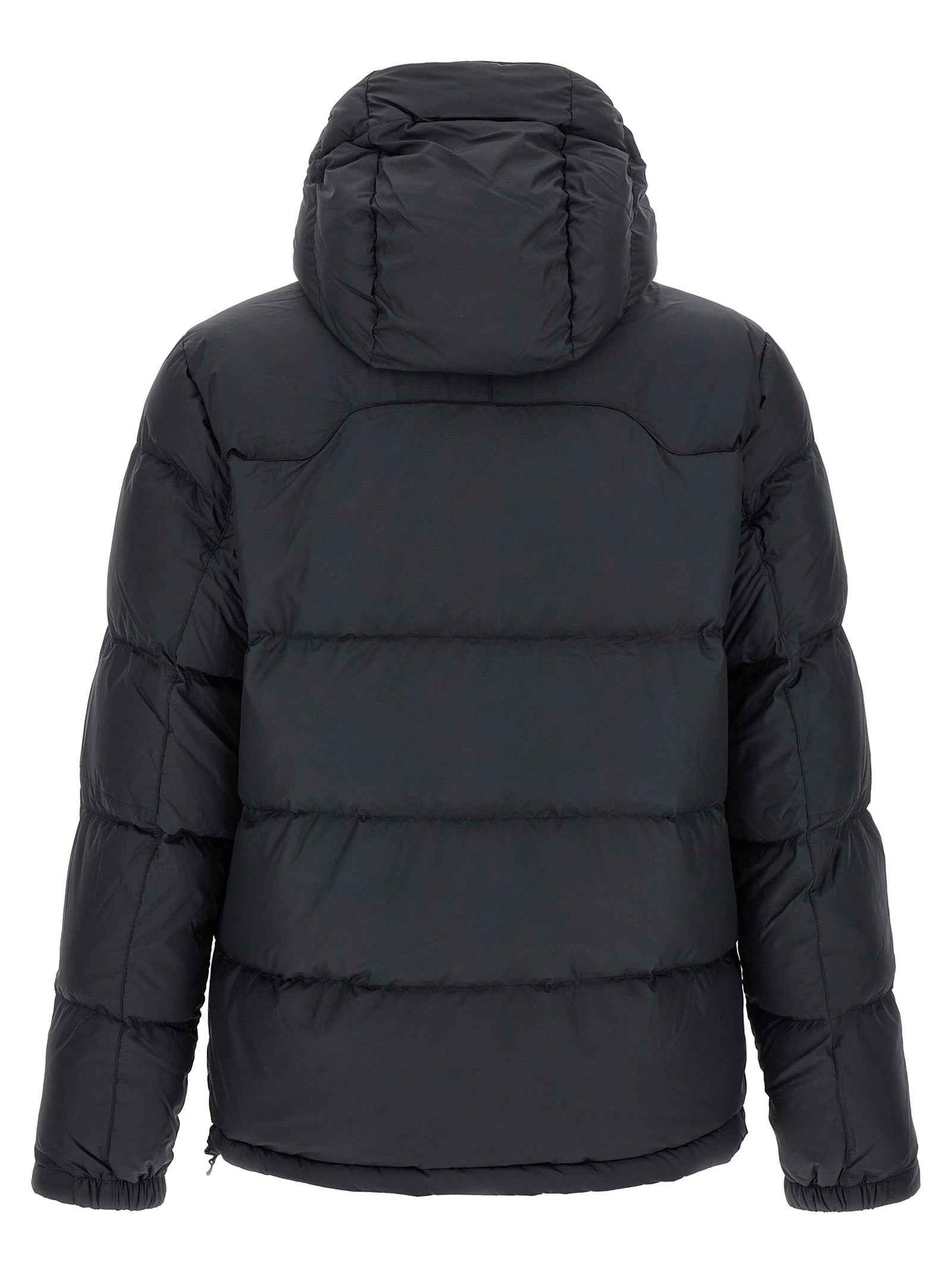 Black Polyester Full-Length Jacket