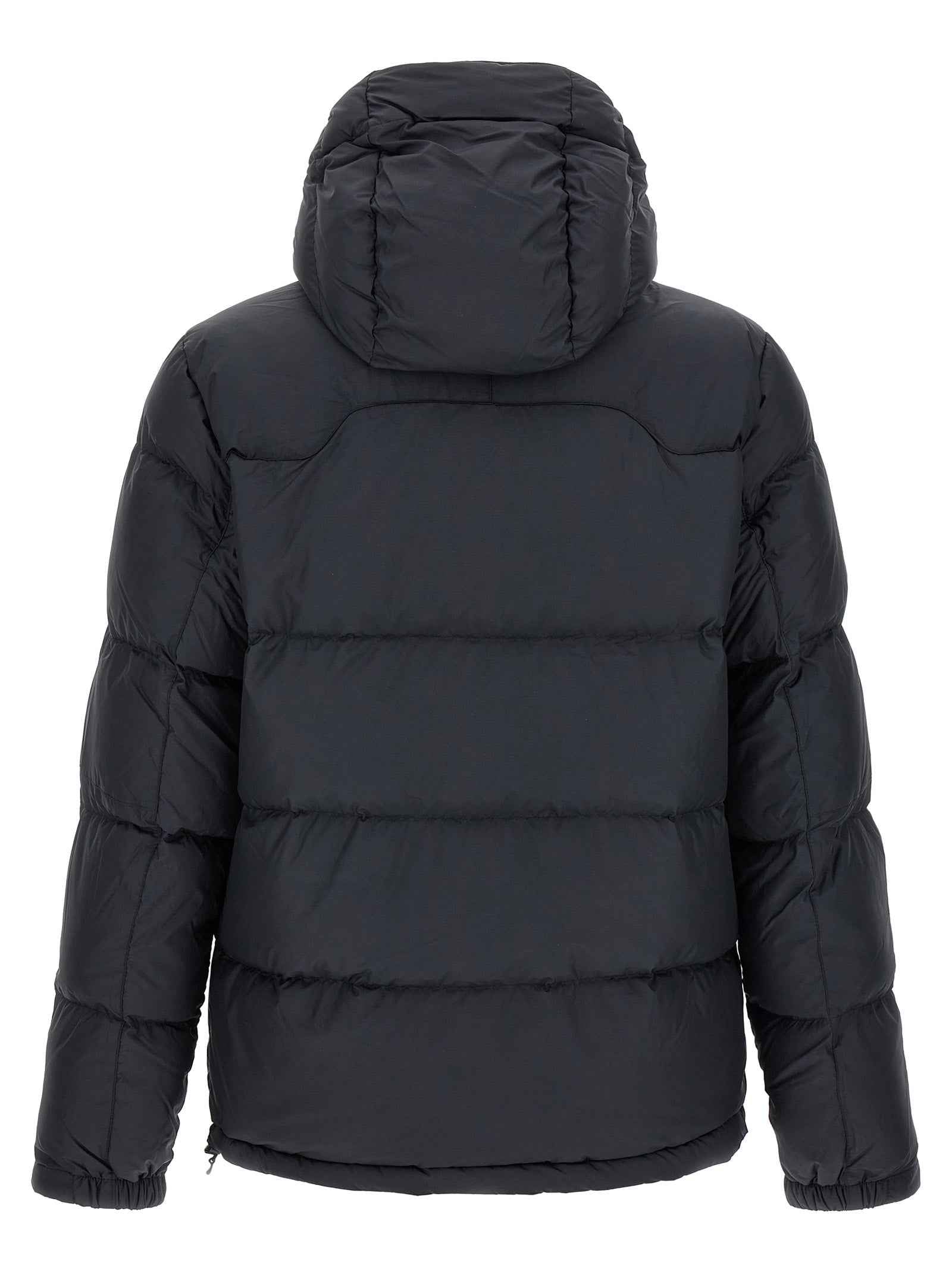 Black Polyester Full-Length Jacket