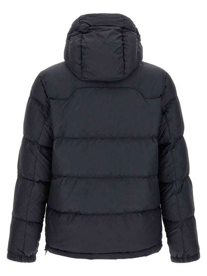Black Polyester Full-Length Jacket