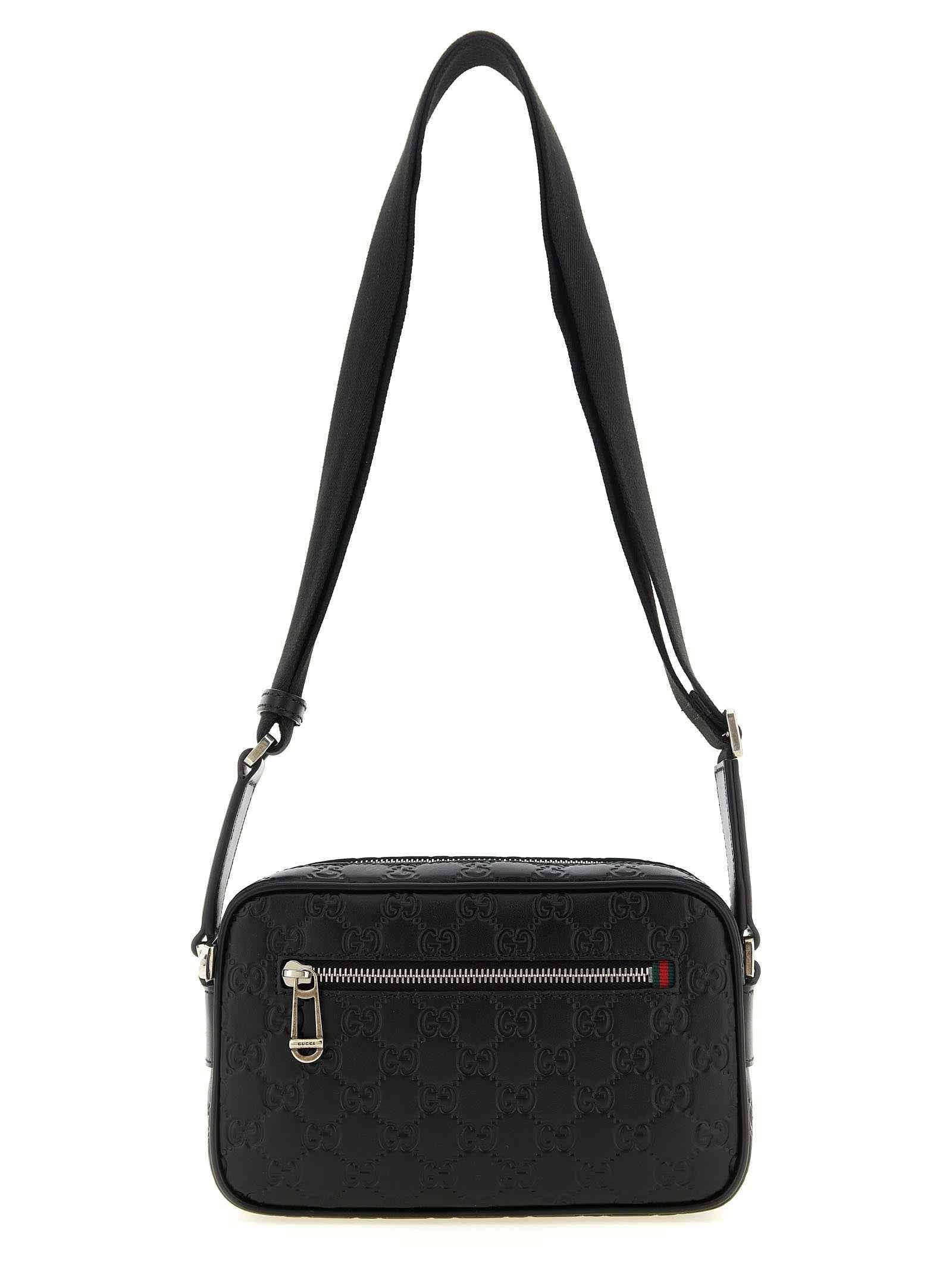 Black Calfskin Crossbody Bag