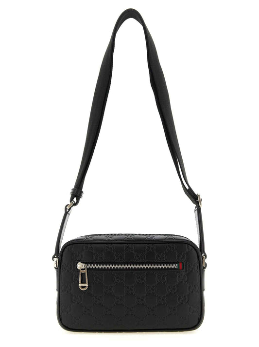 Black Calfskin Crossbody Bag