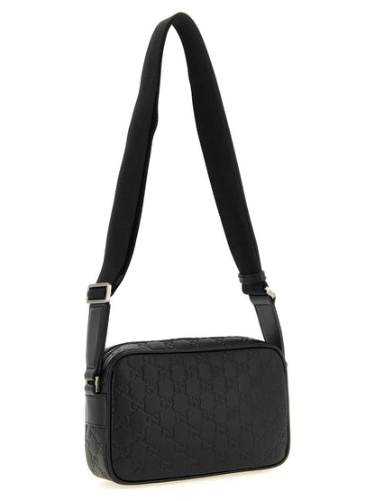Black Calfskin Crossbody Bag
