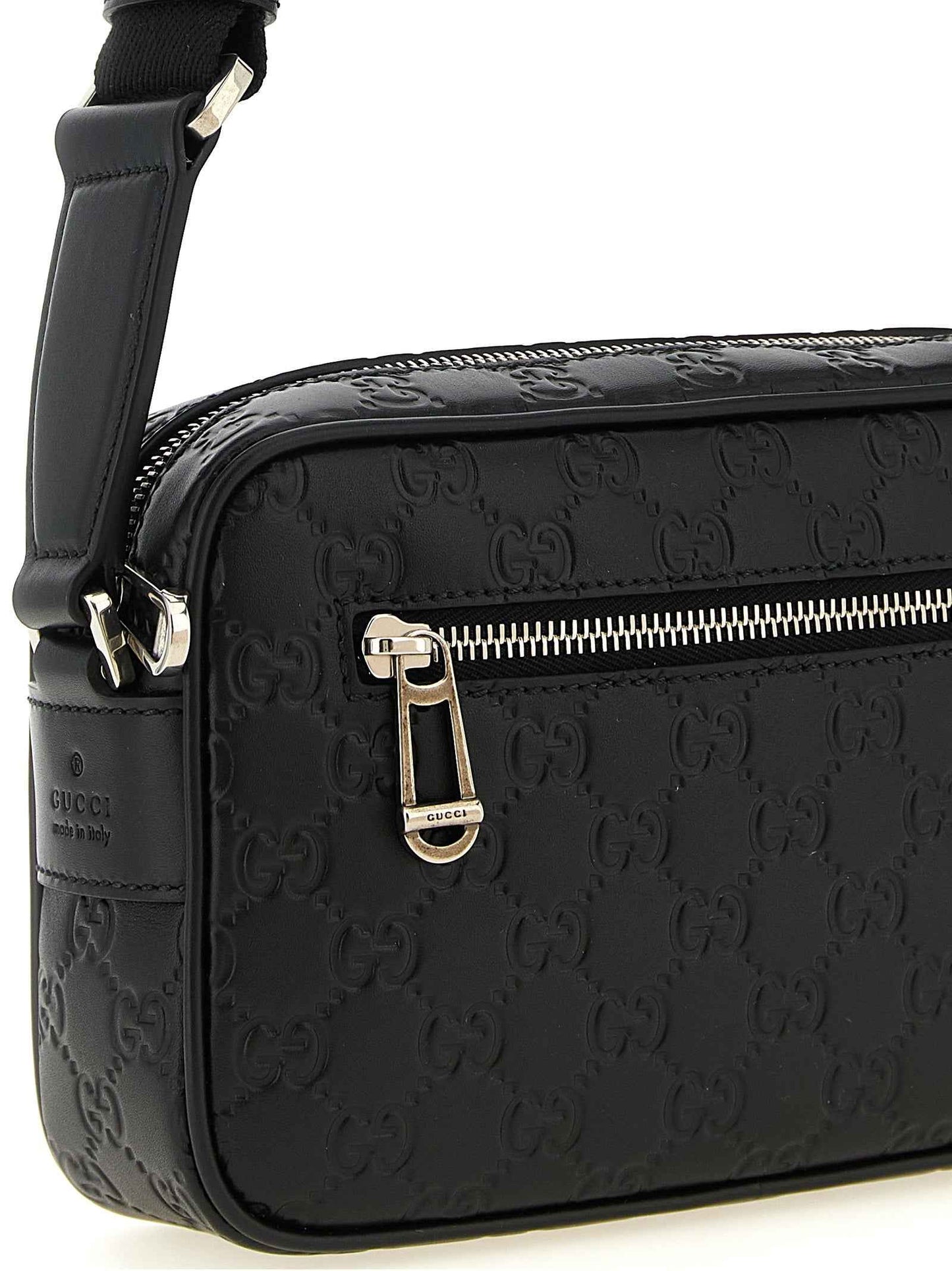 Black Calfskin Crossbody Bag