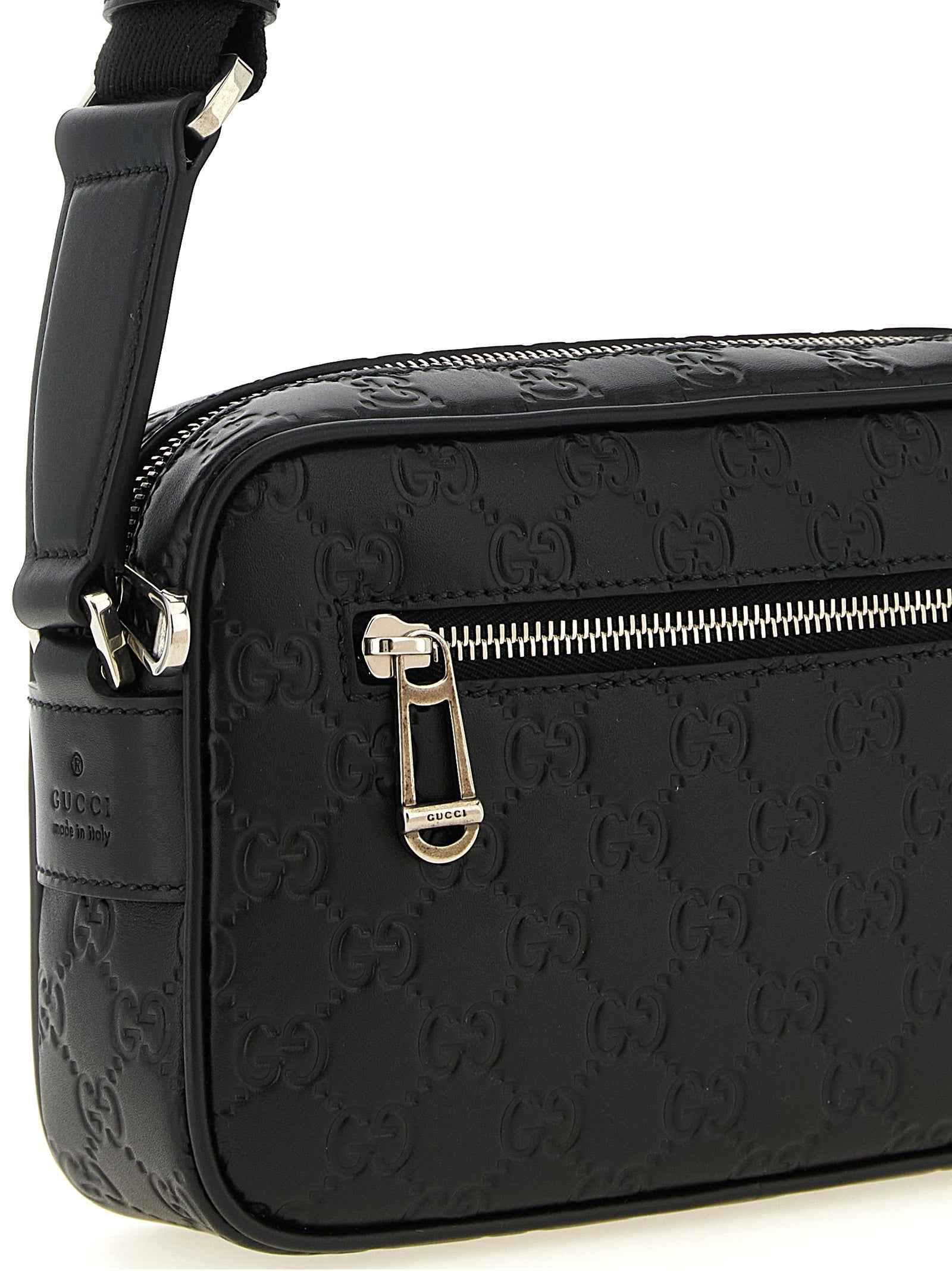 Black Calfskin Crossbody Bag