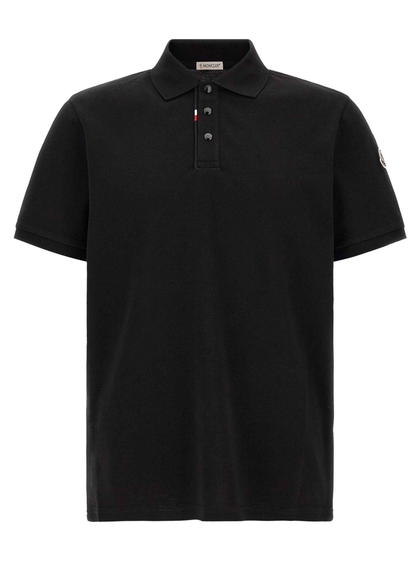 Black Cotton Polo Shirt