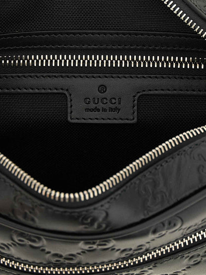 Black Calfskin Crossbody Bag