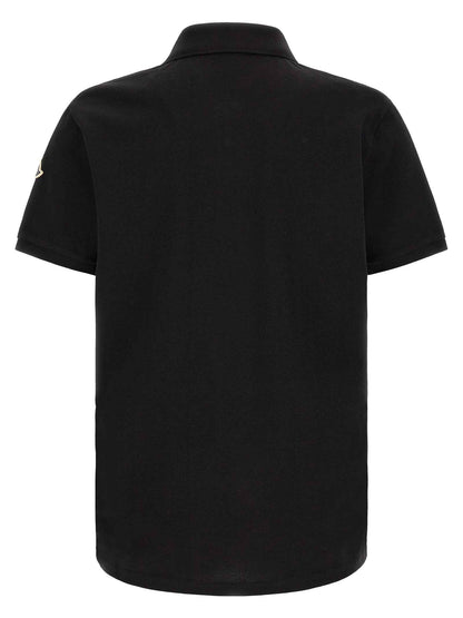 Black Cotton Polo Shirt