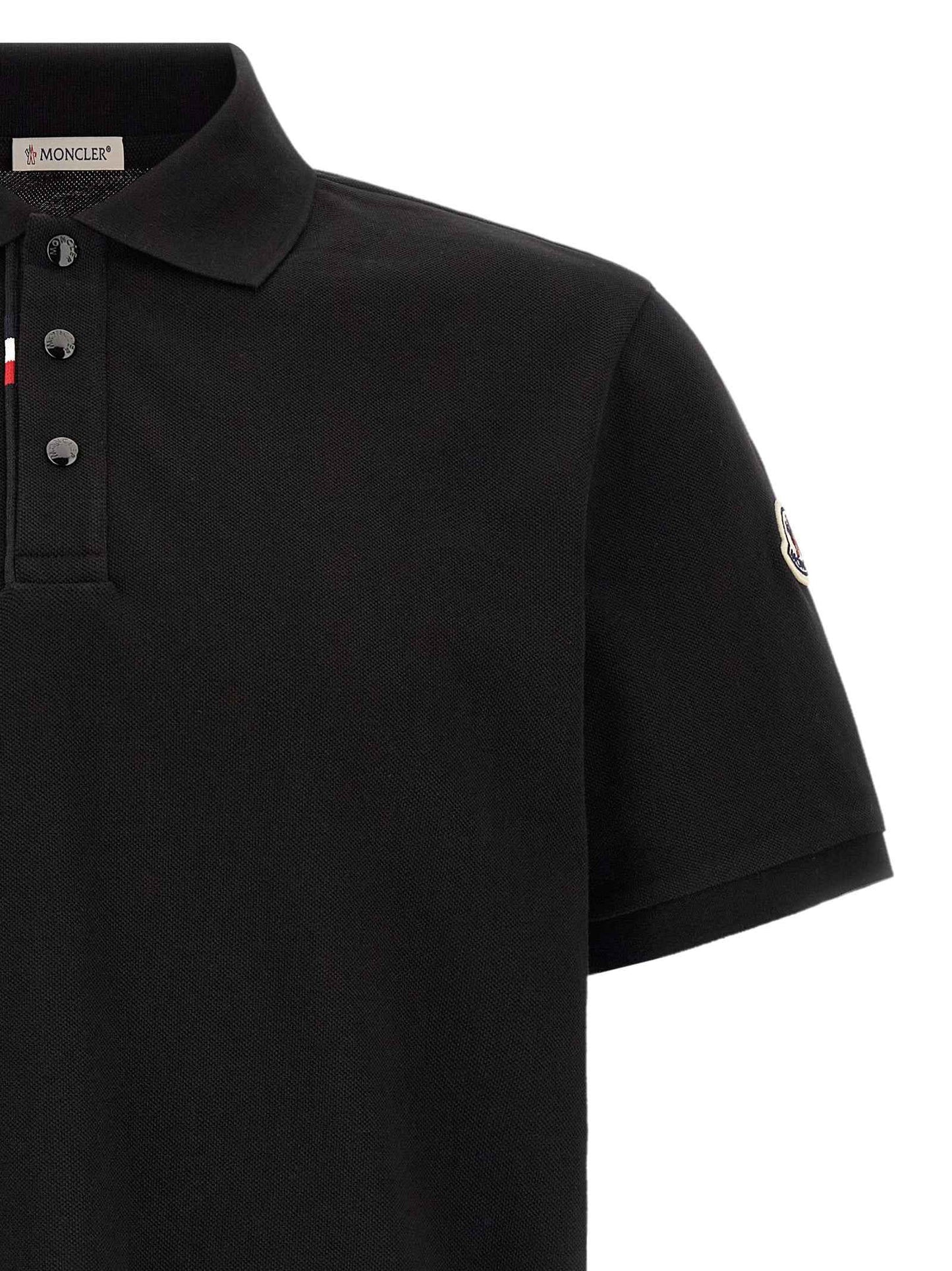 Black Cotton Polo Shirt
