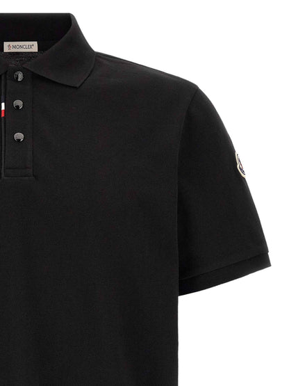 Black Cotton Polo Shirt