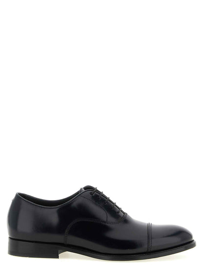Black Lamb Leather Oxfords And Derbies
