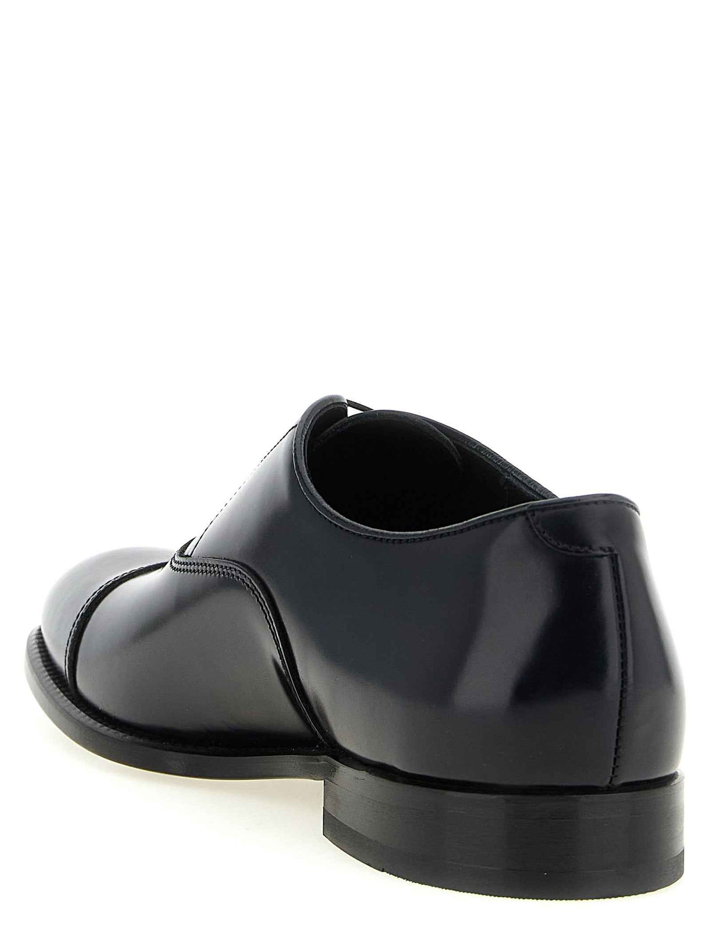 Black Lamb Leather Oxfords And Derbies