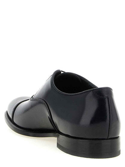 Black Lamb Leather Oxfords And Derbies