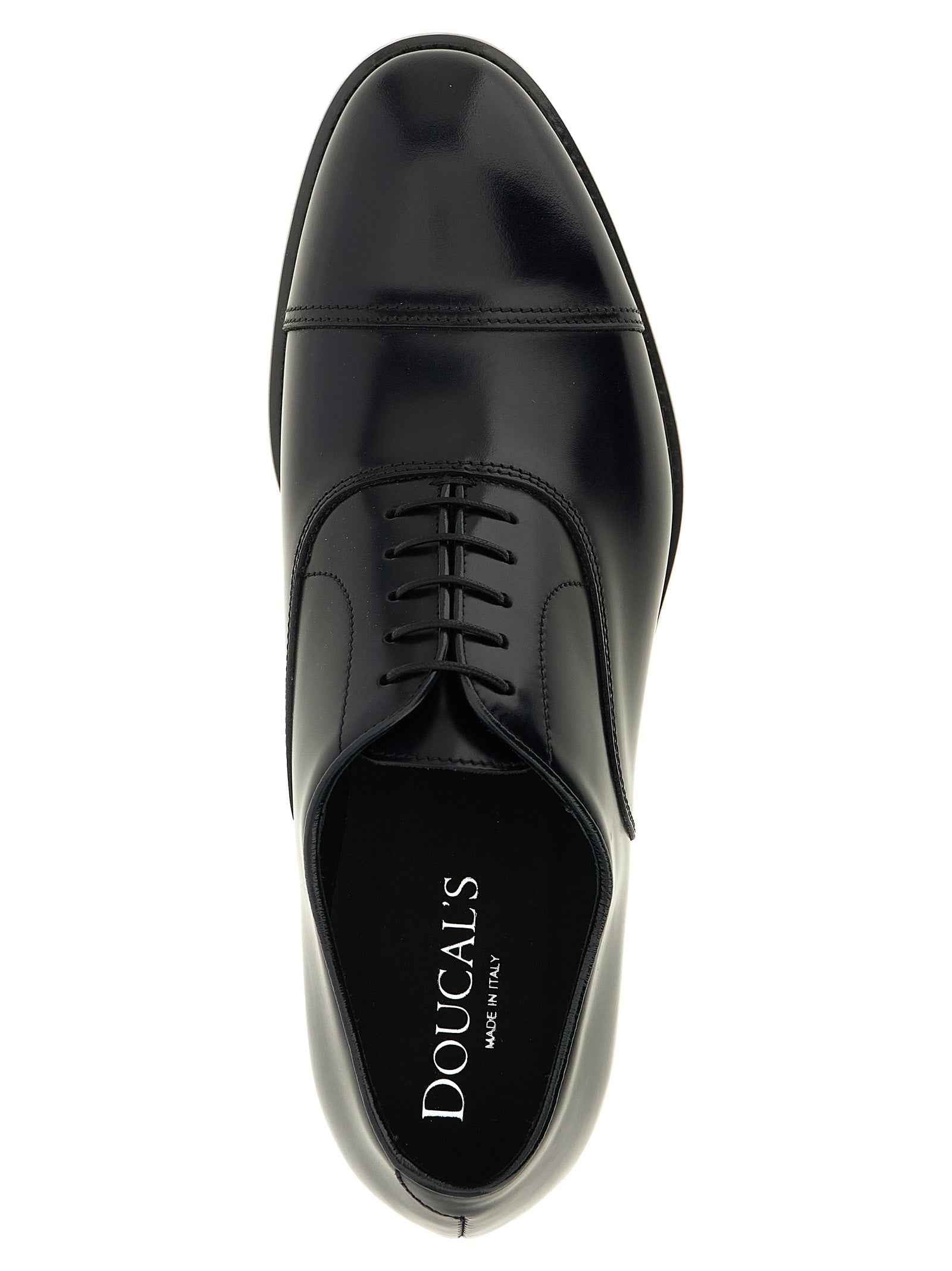Black Lamb Leather Oxfords And Derbies
