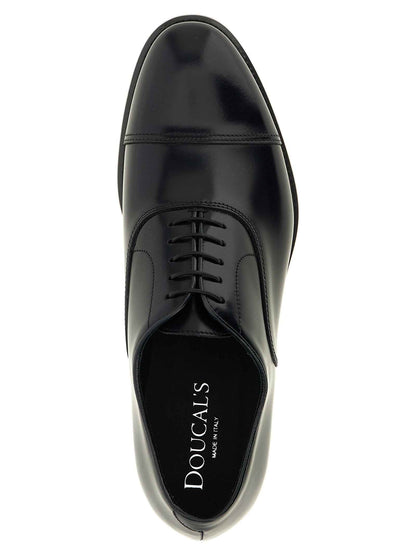 Black Lamb Leather Oxfords And Derbies