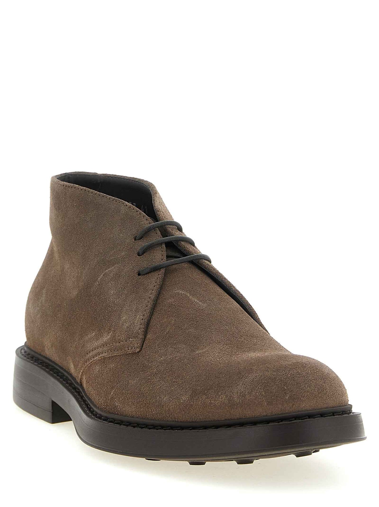 Brown Lamb Leather Ankle Boots