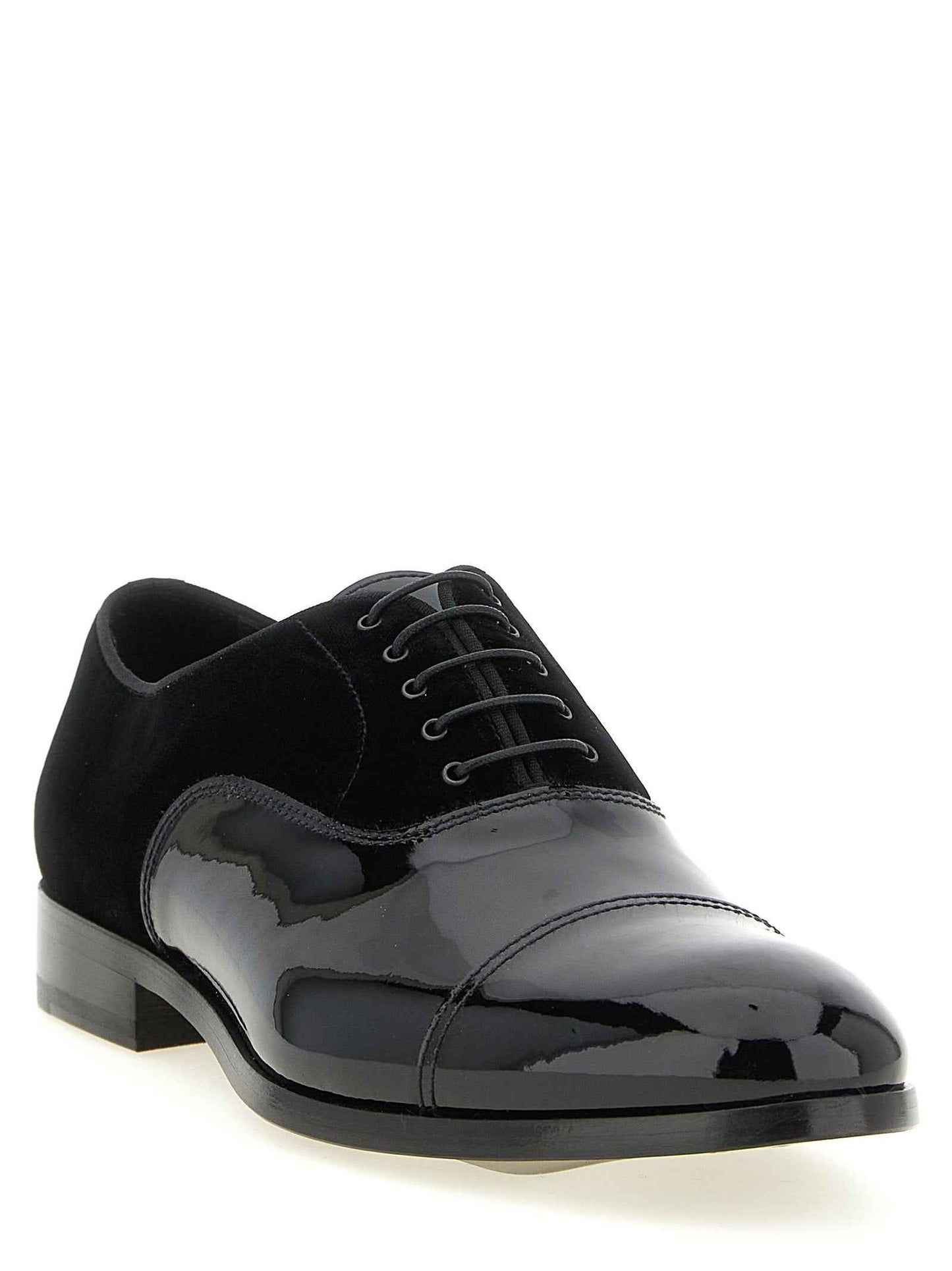 Black Lamb Leather Oxfords And Derbies