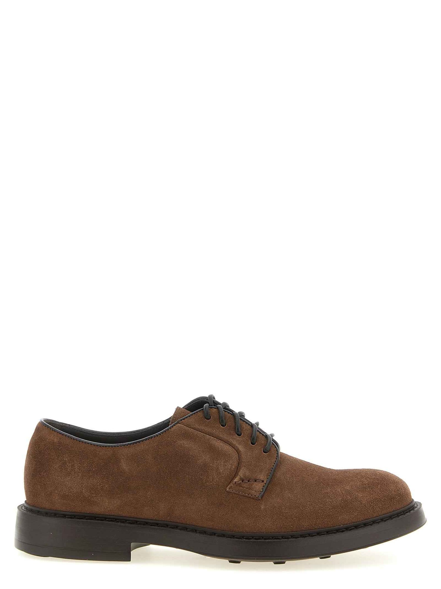 Brown Lamb Leather Oxfords And Derbies