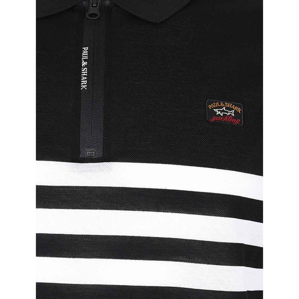 Black Cotton Polo Shirt