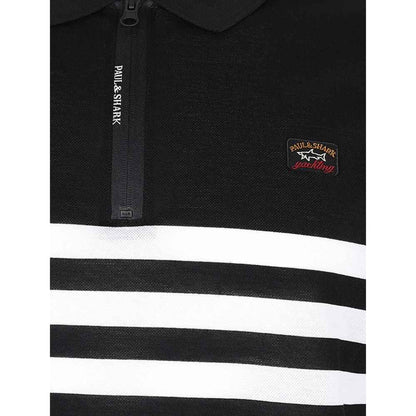 Black Cotton Polo Shirt