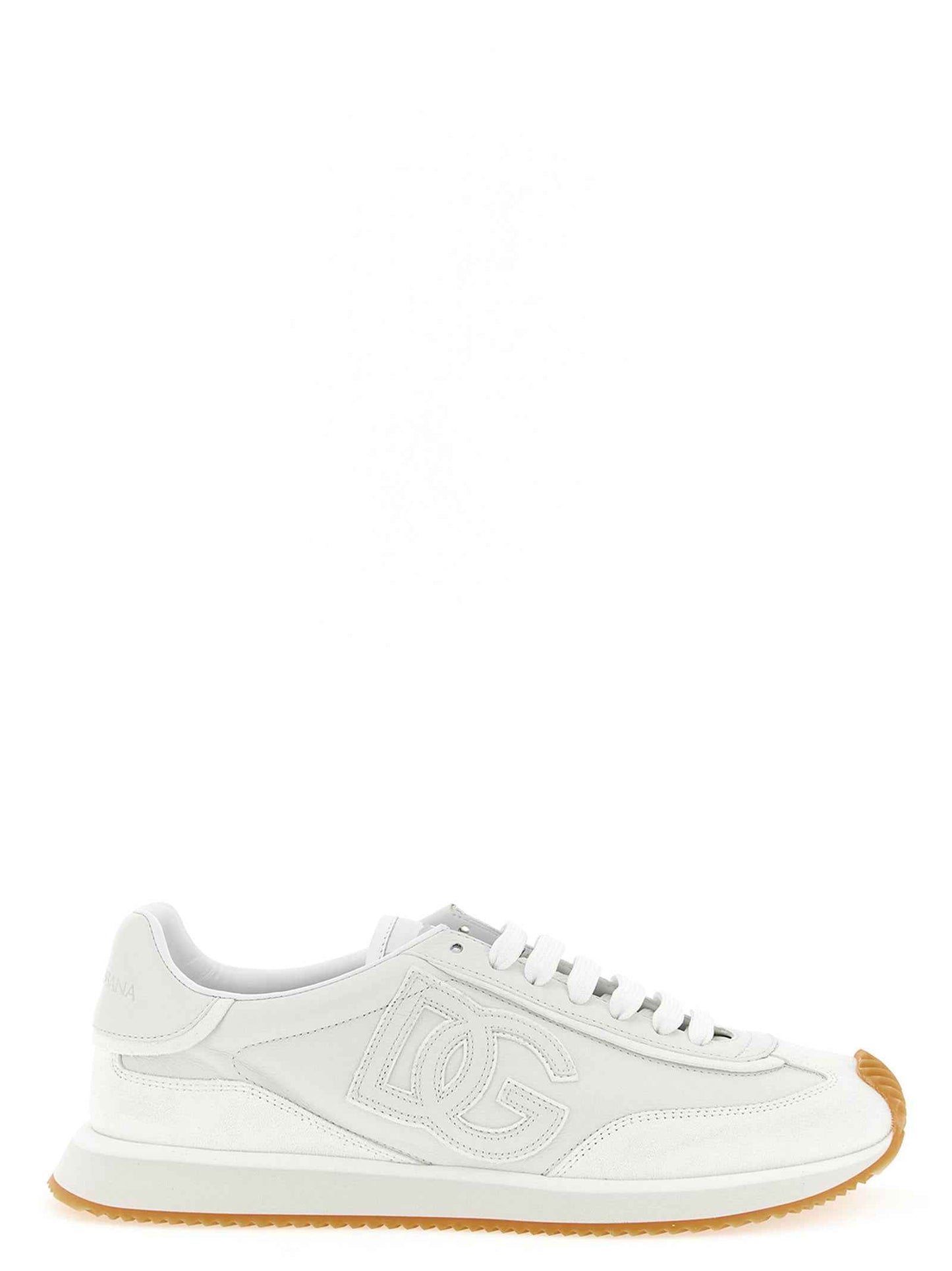 White Calfskin Low Top Sneakers