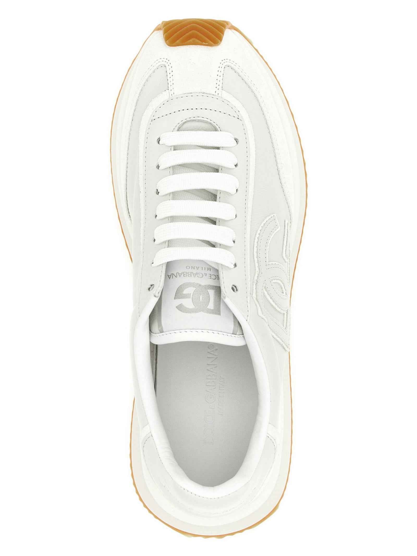 White Calfskin Low Top Sneakers
