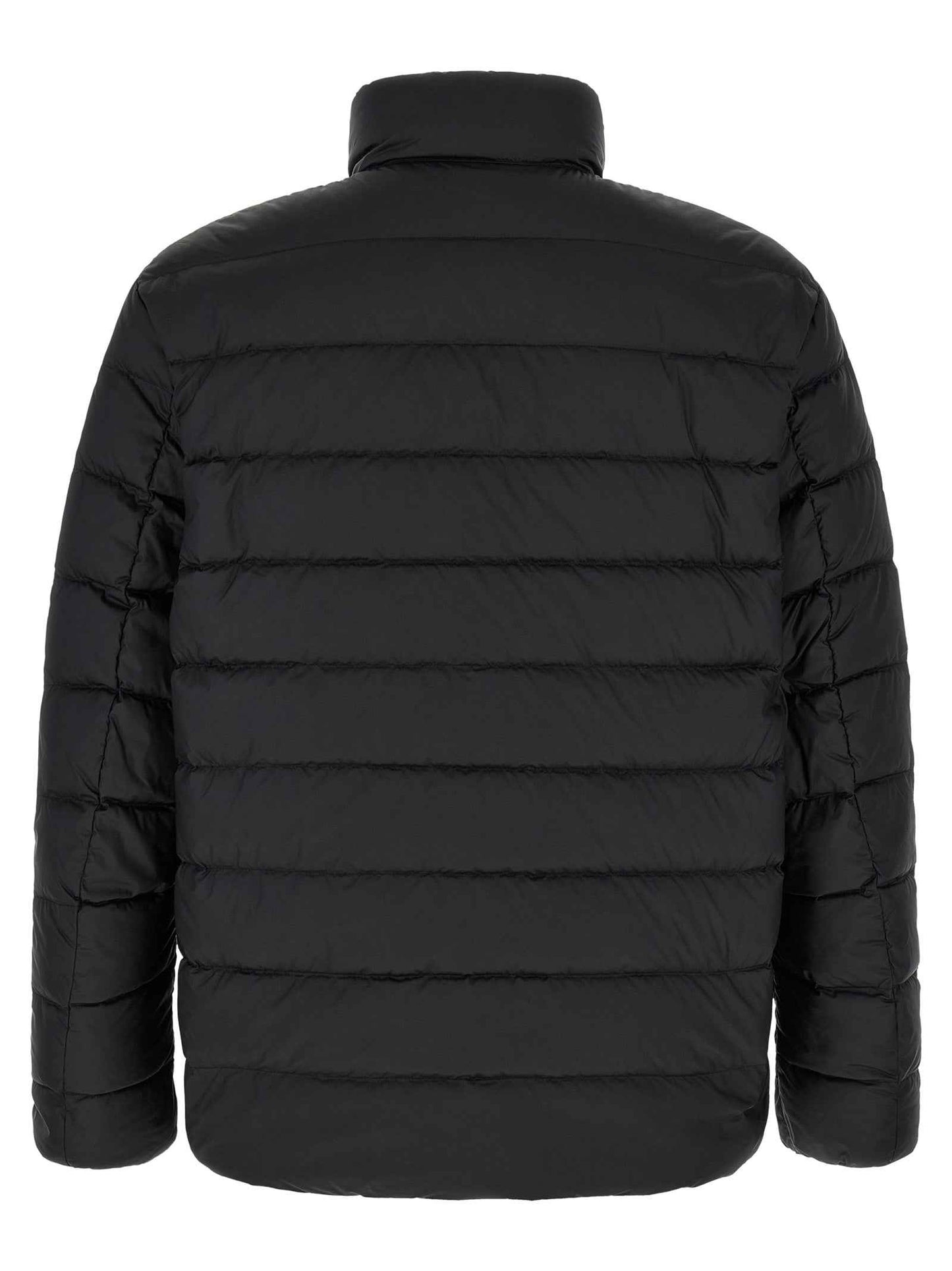 Black Polyester Full-Length Jacket