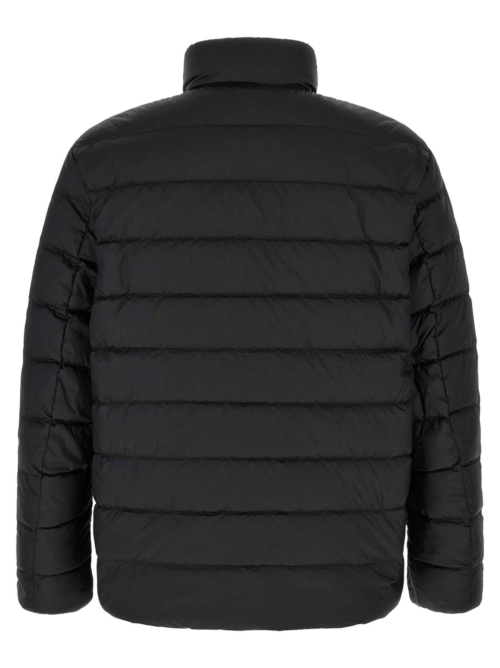 Black Polyester Full-Length Jacket