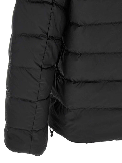 Black Polyester Full-Length Jacket