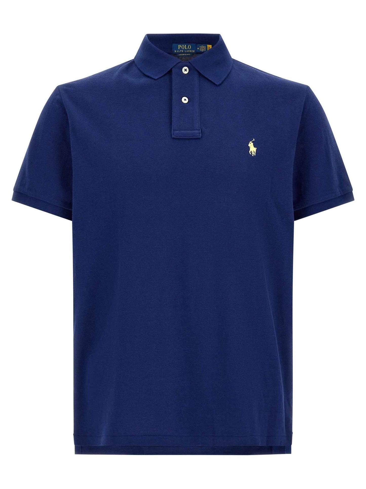 Blue Cotton Polo Shirt