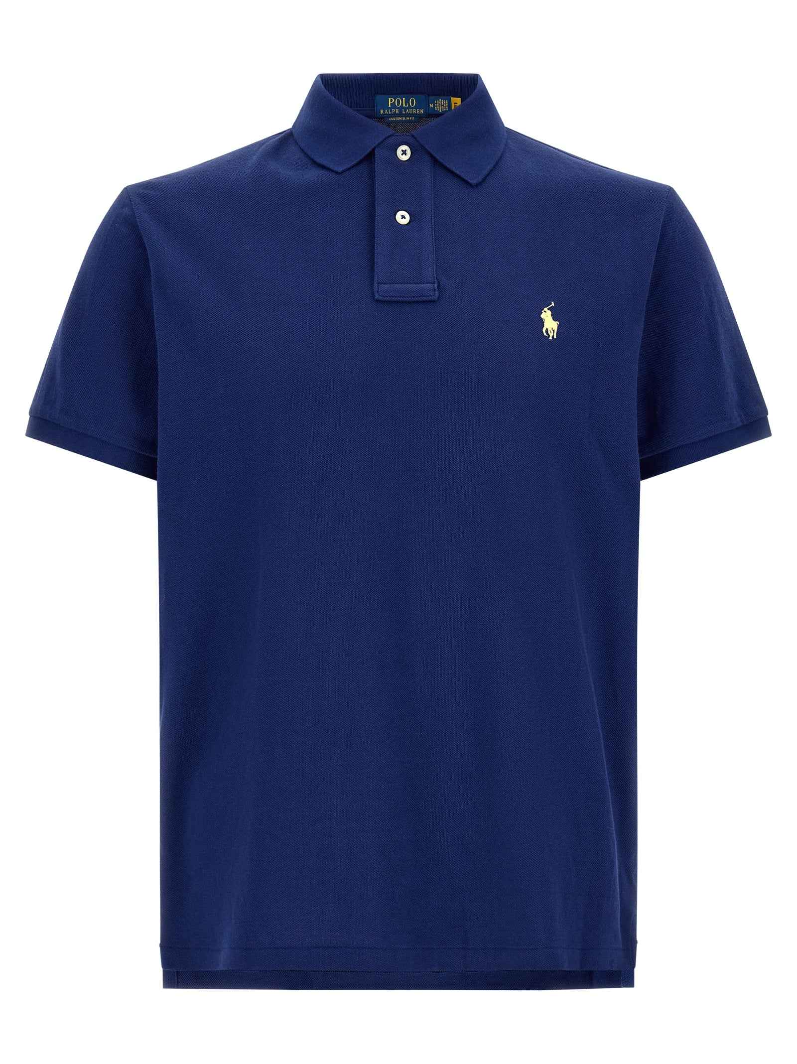 Blue Cotton Polo Shirt