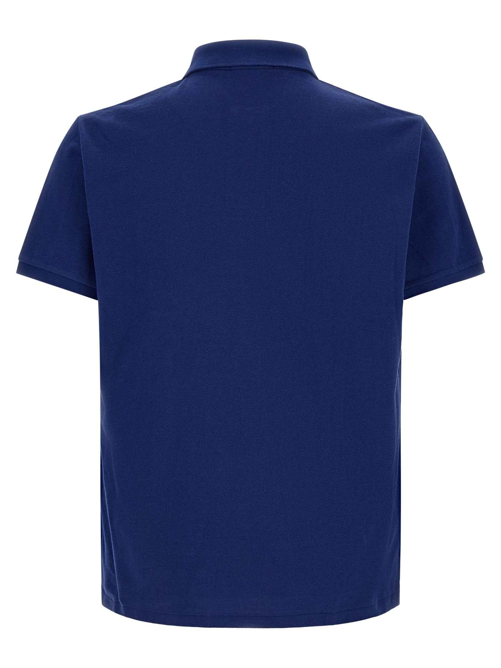 Blue Cotton Polo Shirt