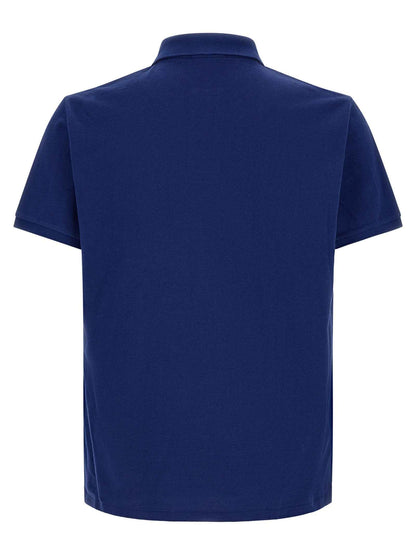 Blue Cotton Polo Shirt