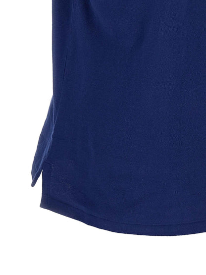 Blue Cotton Polo Shirt