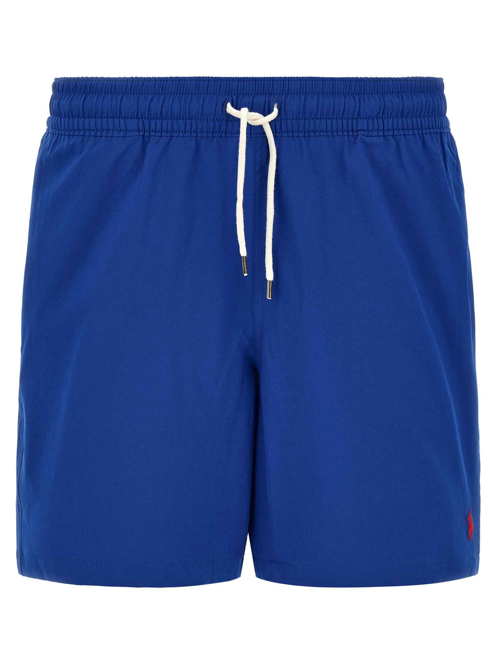 Blue Polyester Swim Shorts
