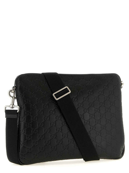 Black Calfskin Crossbody Bag