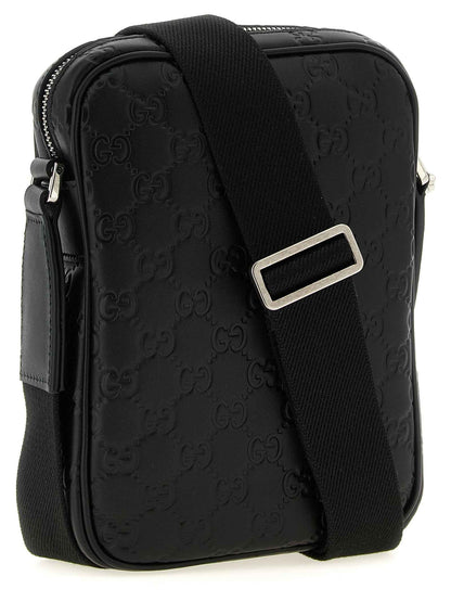Black Calfskin Crossbody Bag