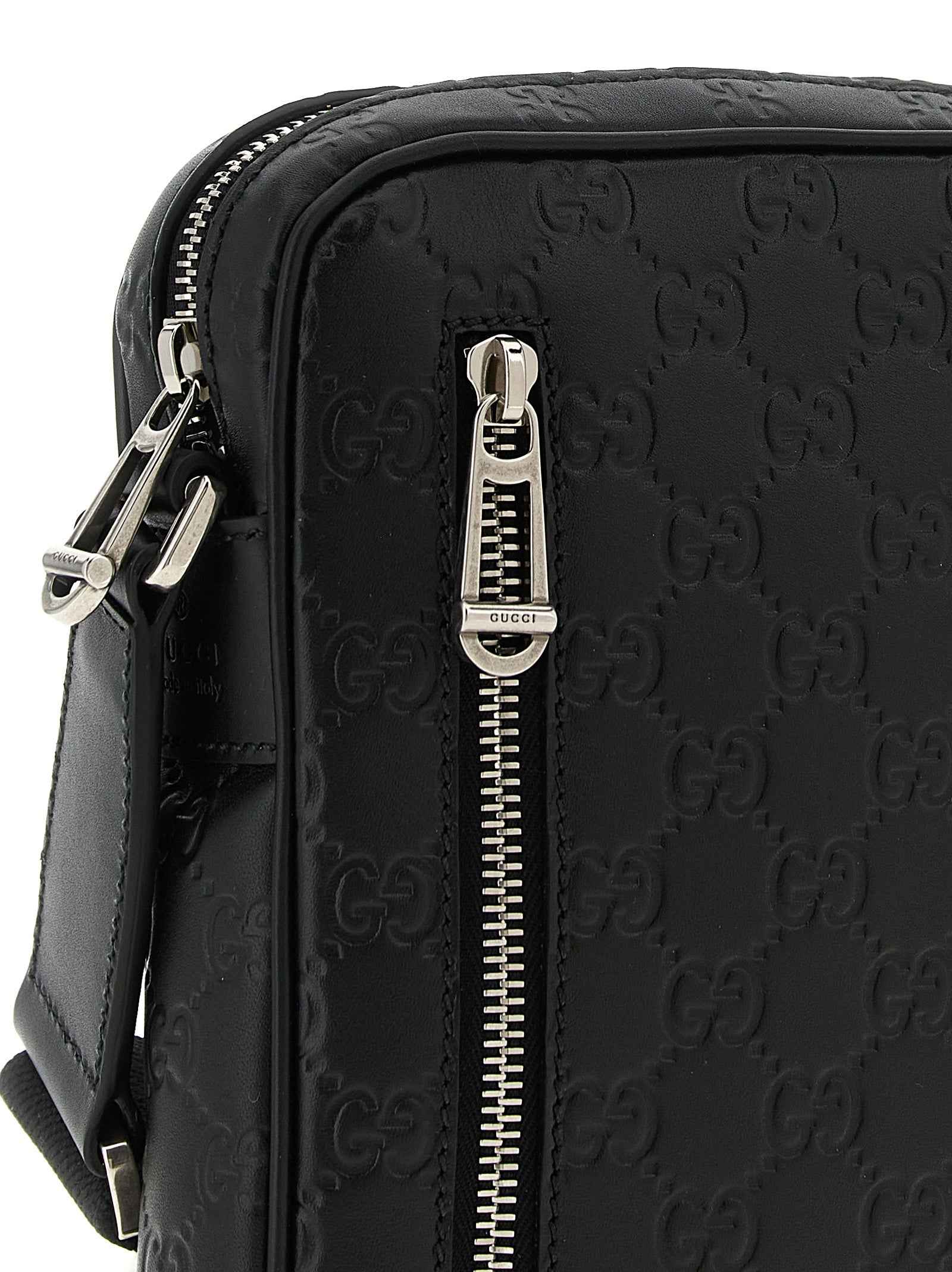Black Calfskin Crossbody Bag