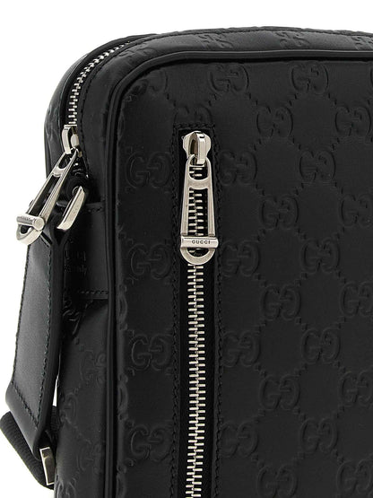 Black Calfskin Crossbody Bag