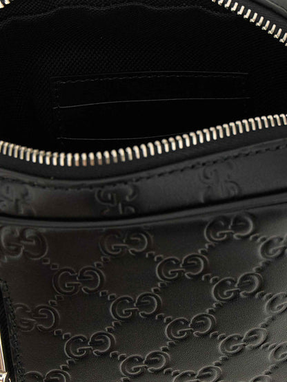Black Calfskin Crossbody Bag